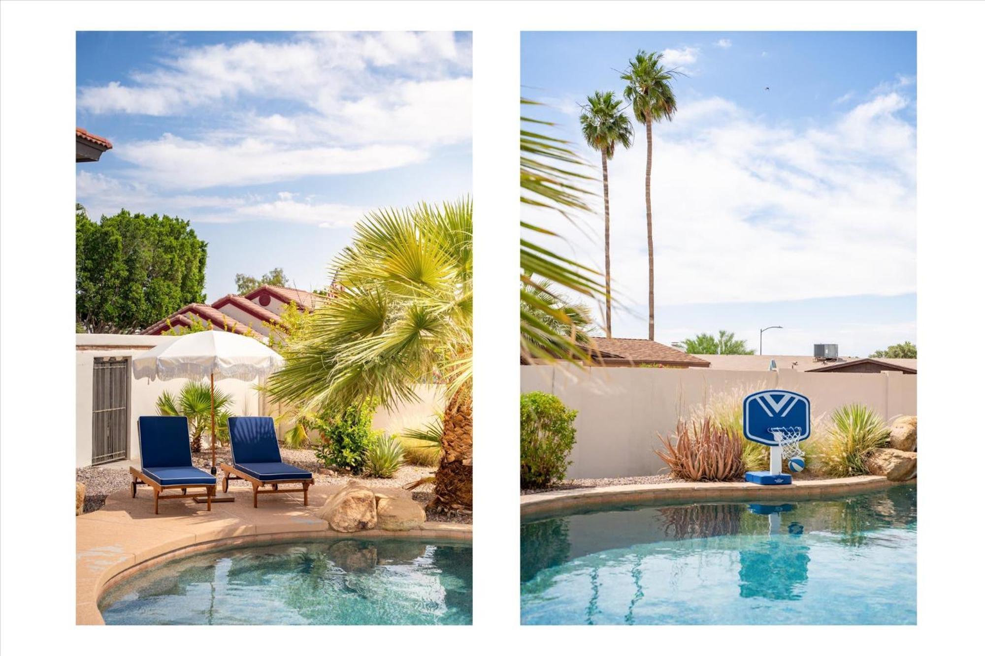 Game Pool Hottub Modern Desert Oasis Rumah liburan Phoenix